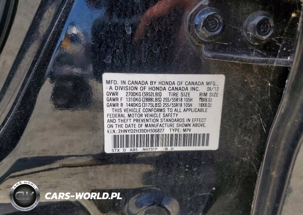 2013 Acura Mdx Technology VIN:2HNYD2H39DH506827 - 12