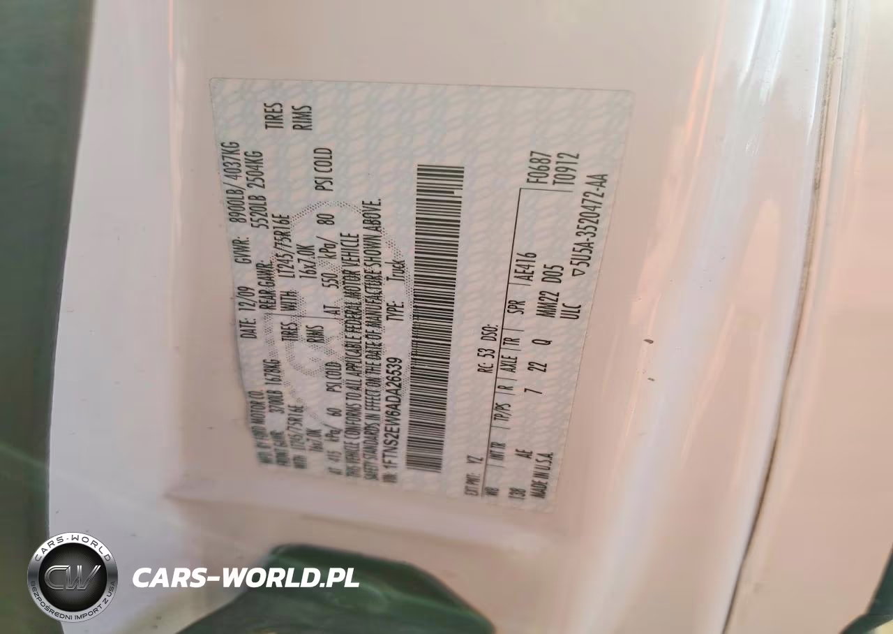 2010 Ford Econoline E250 Van VIN:1FTNS2EW6ADA26539 - 13