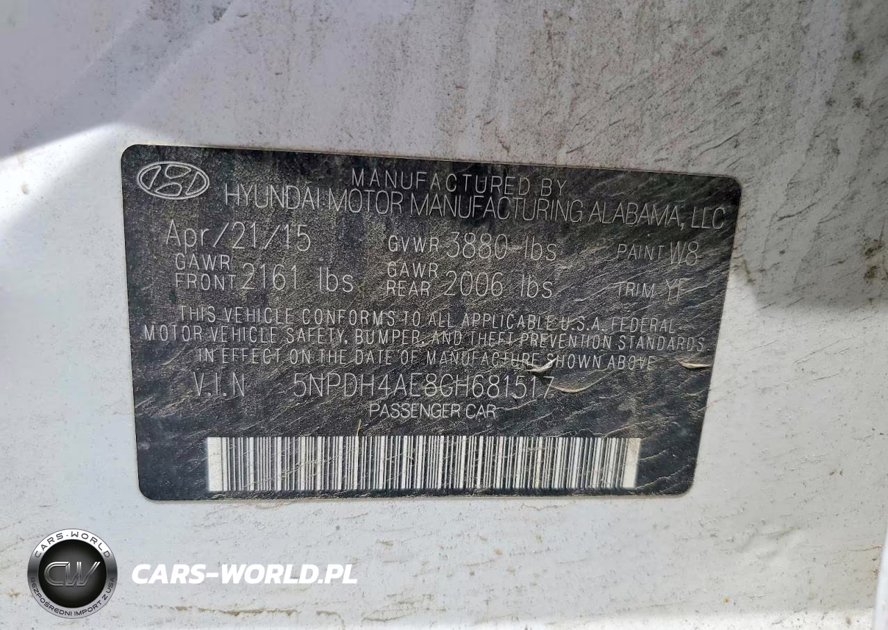 2016 Hyundai Elantra Se VIN:5NPDH4AE8GH681517 - 12