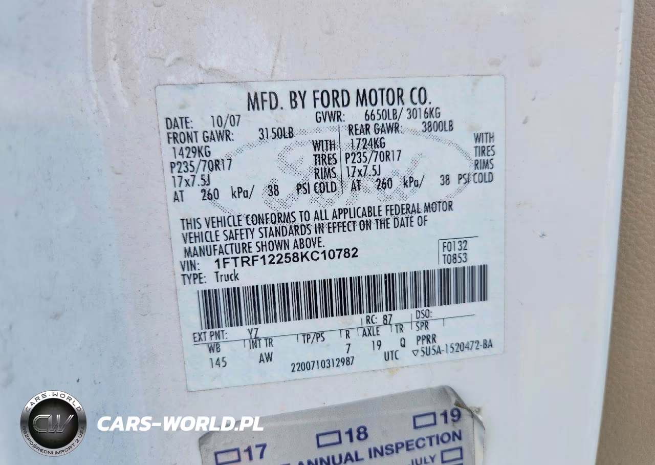 2008 Ford F150 VIN:1FTRF12258KC10782 - 13