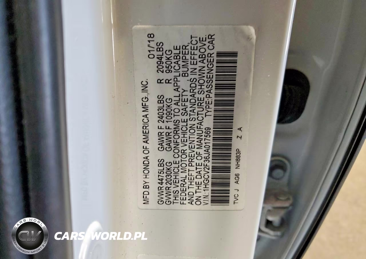 2018 Honda Accord Sport VIN:1HGCV2F36JA017569 - 13