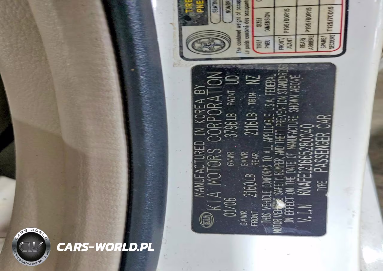 2006 Kia Spectra Ex VIN:KNAFE121665280040 - 12