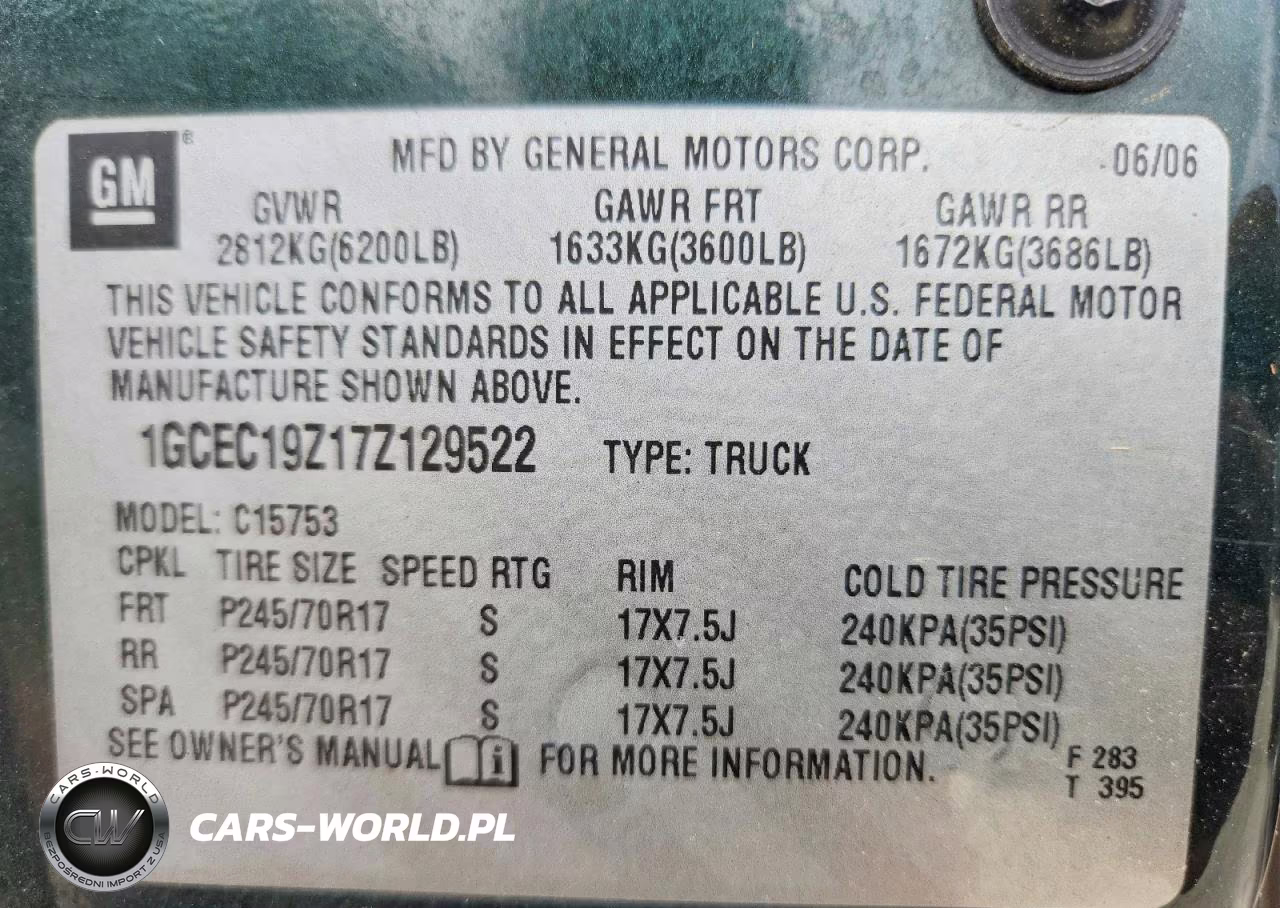 2007 Chevrolet Silverado C1500 Classic VIN:1GCEC19Z17Z129522 - 12