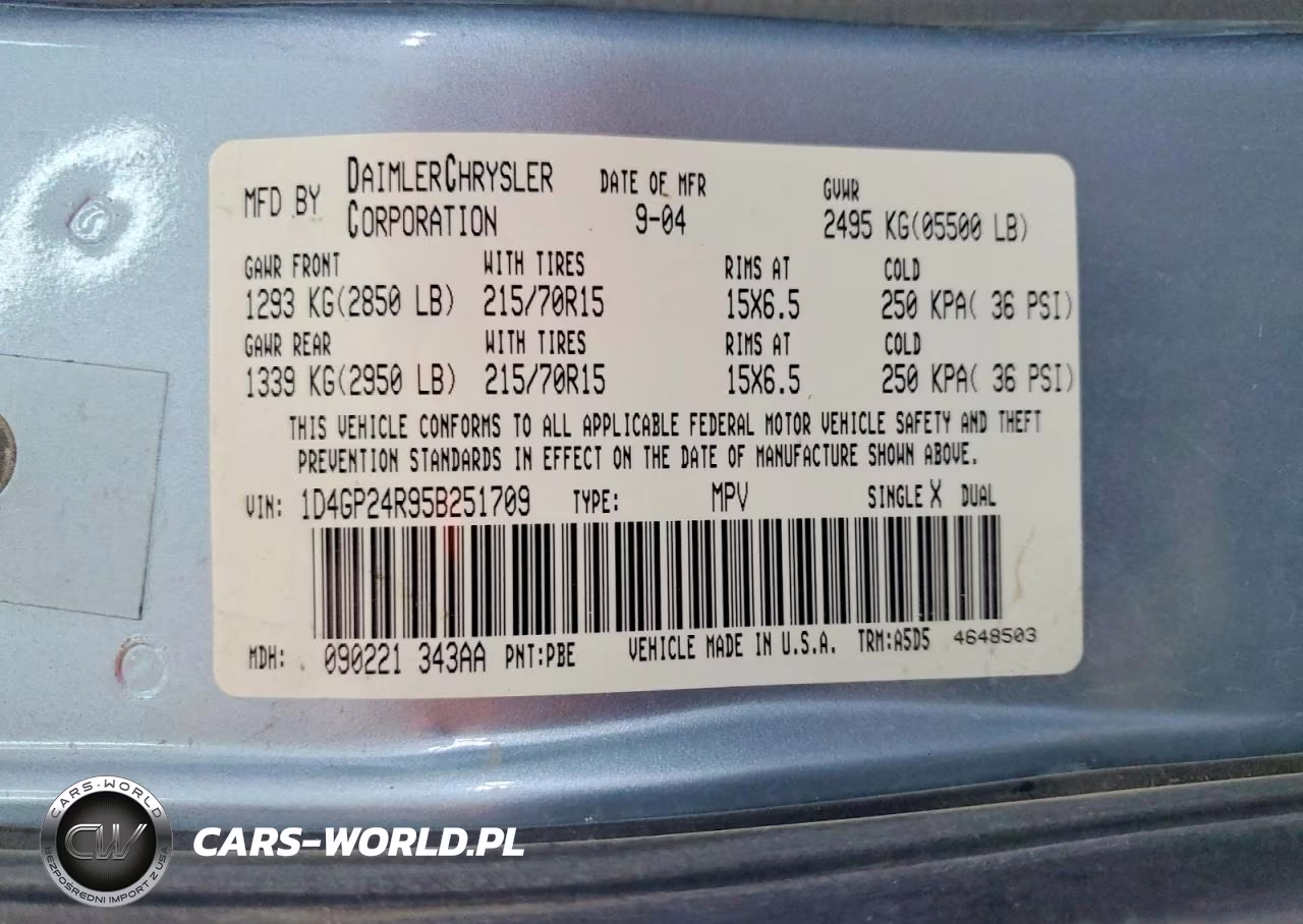 2005 Dodge Grand Caravan Se VIN:1D4GP24R95B251709 - 14