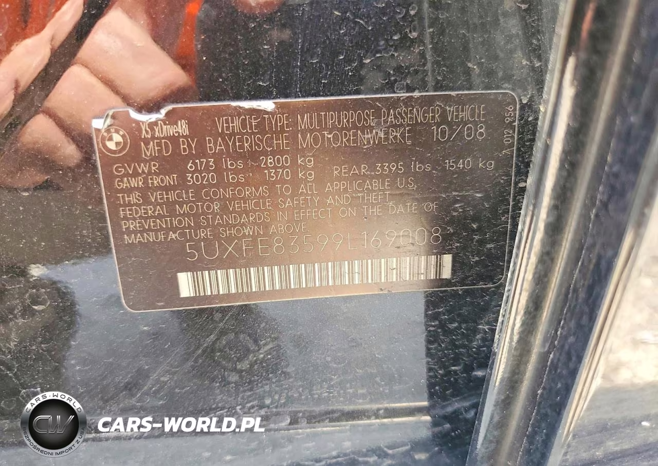 2009 BMW X5 xDrive48I VIN:5UXFE83599L169008 - 13