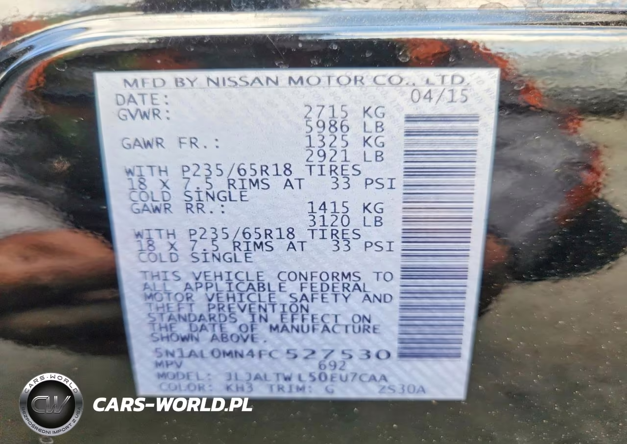 2015 Infiniti Qx60 Base VIN:5N1AL0MN4FC527530 - 12