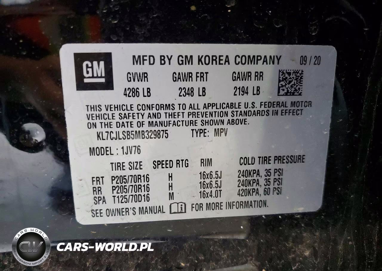 2021 Chevrolet Trax 1Lt VIN:KL7CJLSB5MB329875 - 12
