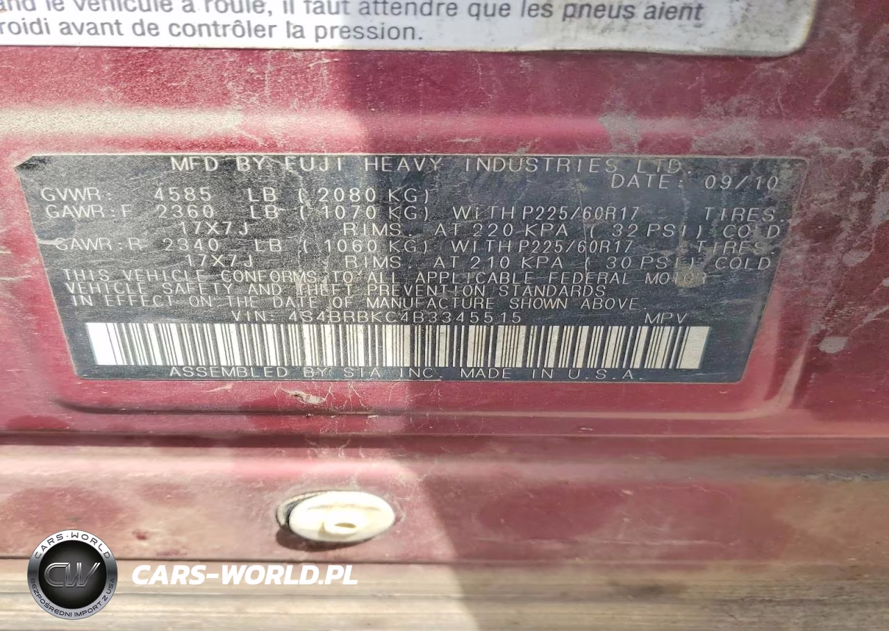2011 Subaru Outback 2.5I Limited VIN:4S4BRBKC4B3345515 - 13
