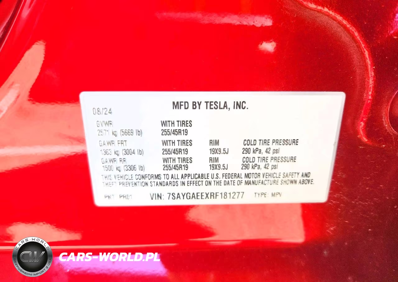 2024 Tesla Model Y VIN:7SAYGAEEXRF181277 - 12