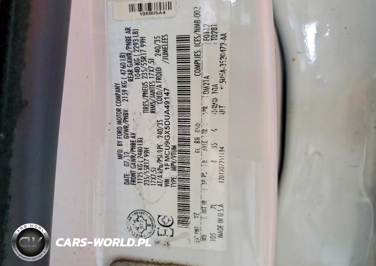 2013 Ford Escape Se VIN:1FMCU9GX5DUA49147 - 13