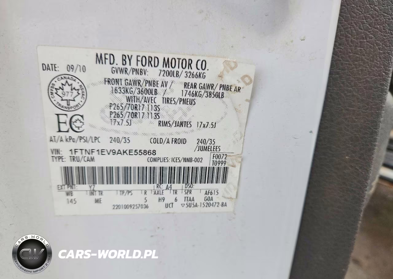 2010 Ford F150 VIN:1FTNF1EV9AKE55868 - 12