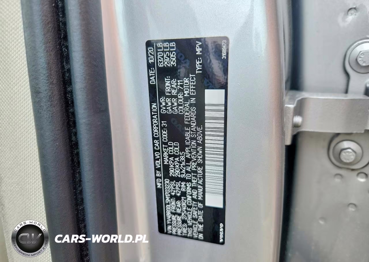 2021 Volvo Xc90 T8 Recharge Inscription VIN:YV4BR00L5M1703230 - 12