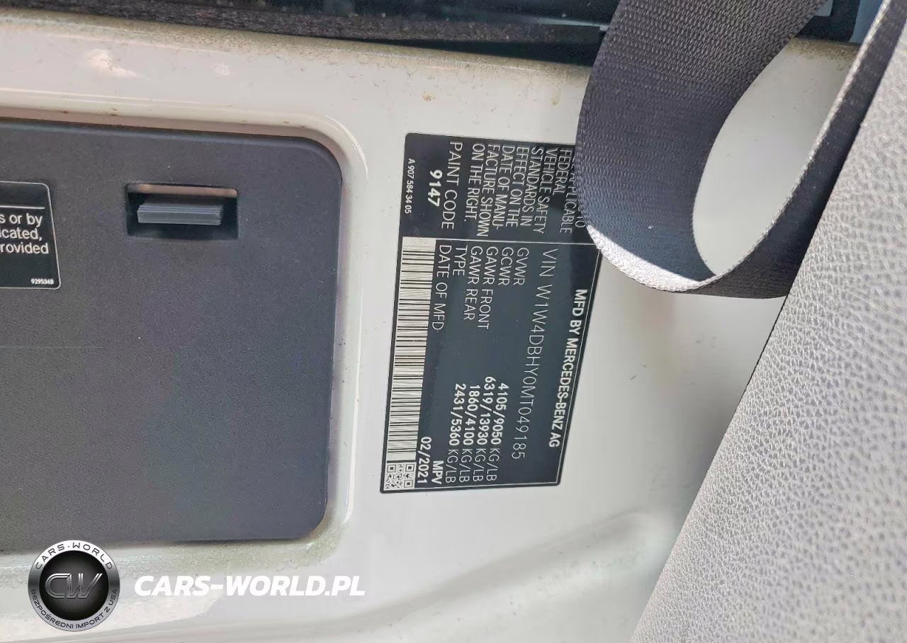 2021 Mercedes-Benz Sprinter 2500 VIN:W1W4DBHY0MT049185 - 13