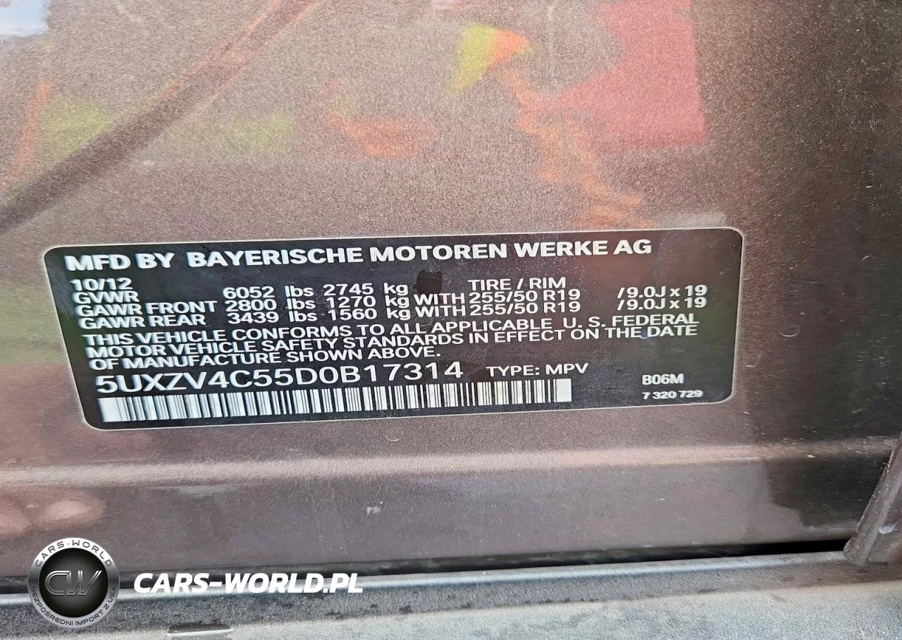 2013 BMW X5 xDrive35I VIN:5UXZV4C55D0B17314 - 13