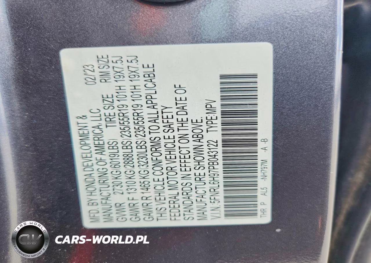 2023 Honda Odyssey Elite VIN:5FNRL6H97PB043122 - 13