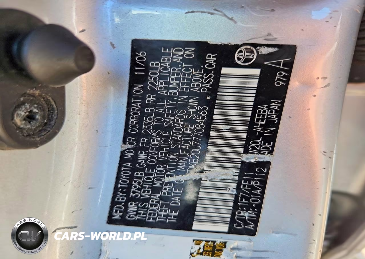 2007 Toyota Prius Base VIN:JTDKB20U777084563 - 12