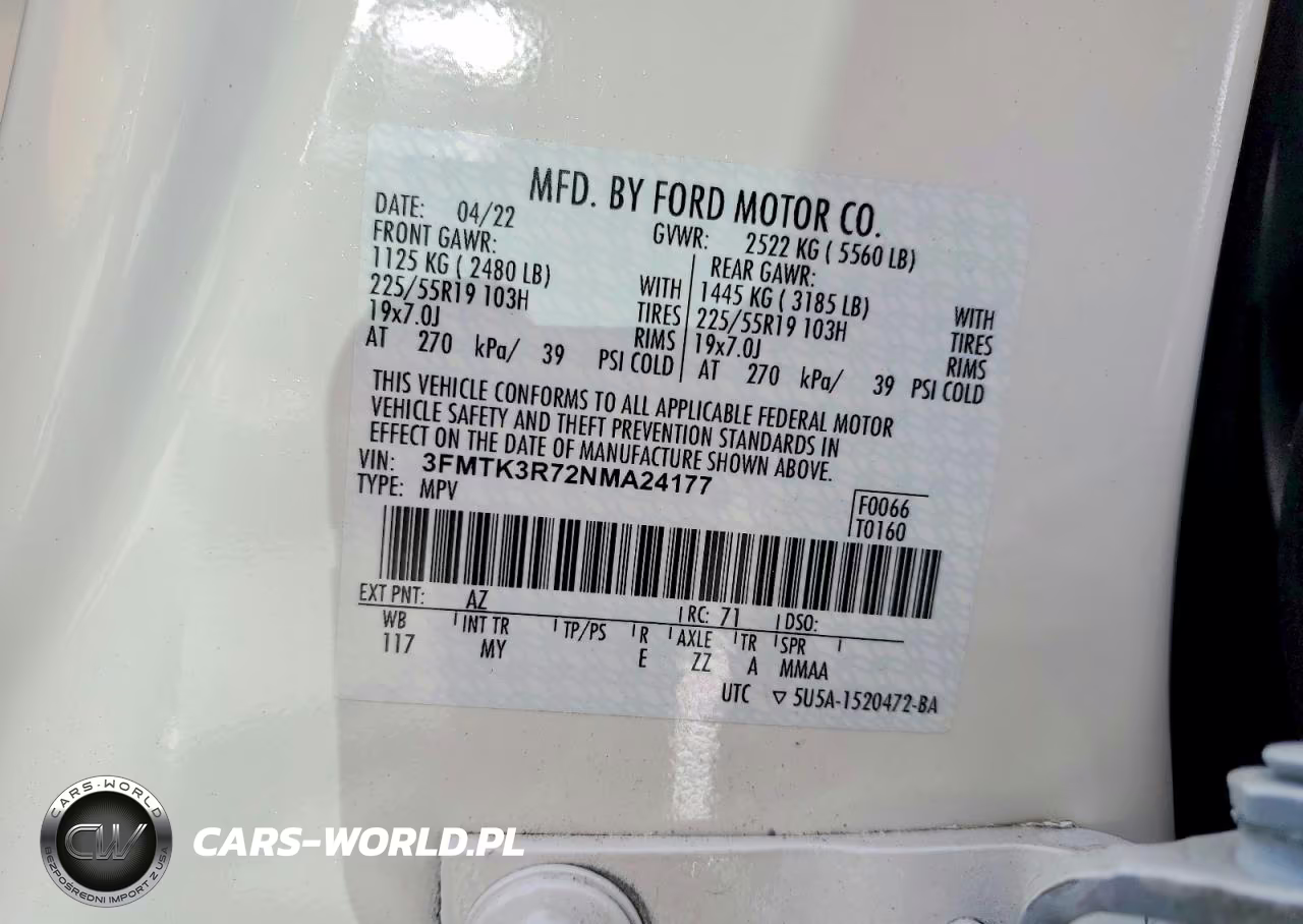 2022 Ford Mustang Mach-E Premium VIN:3FMTK3R72NMA24177 - 13