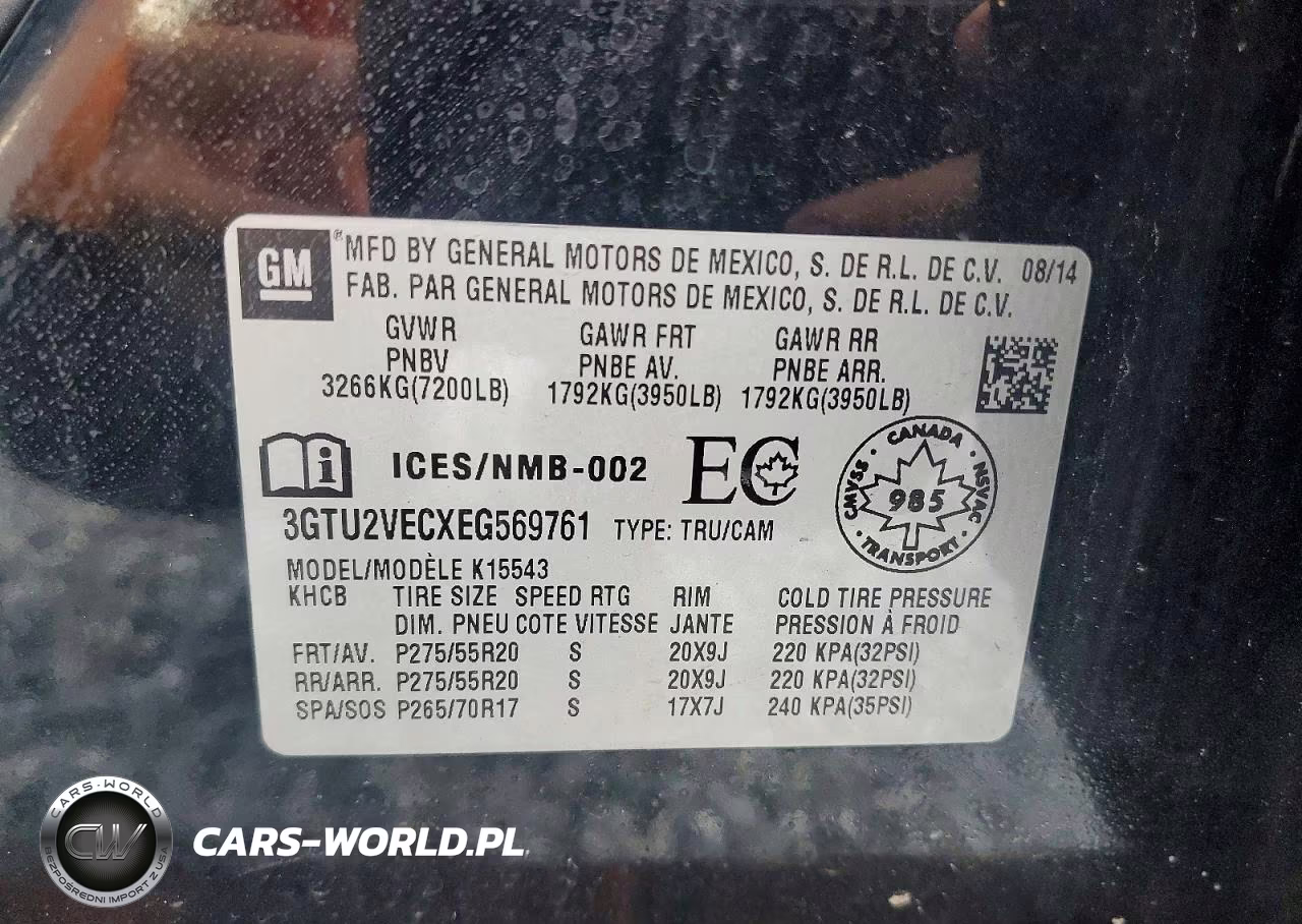 2014 GMC Sierra K1500 Slt VIN:3GTU2VECXEG569761 - 12