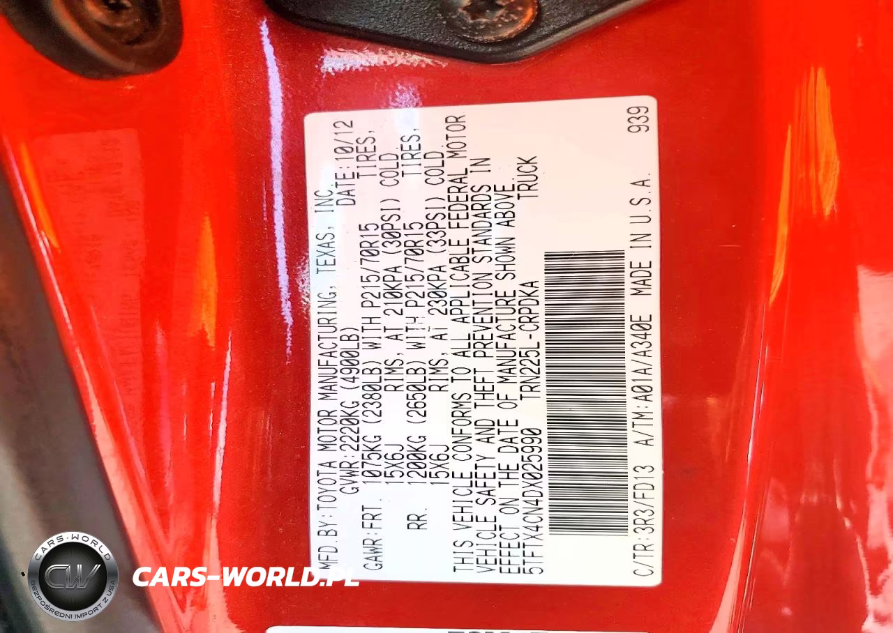 2013 Toyota Tacoma Access Cab VIN:5TFTX4CN4DX025990 - 12