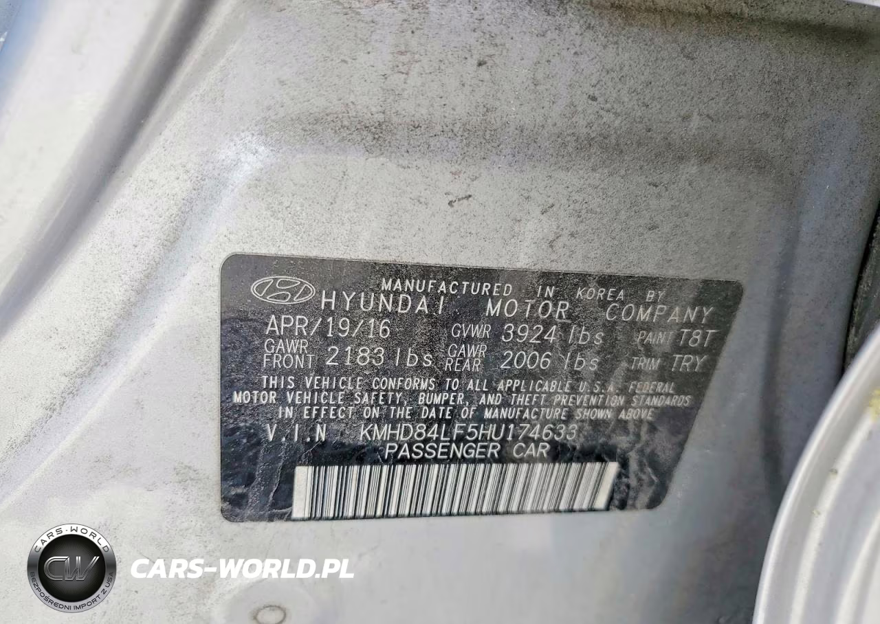 2017 Hyundai Elantra Limited VIN:KMHD84LF5HU174633 - 12