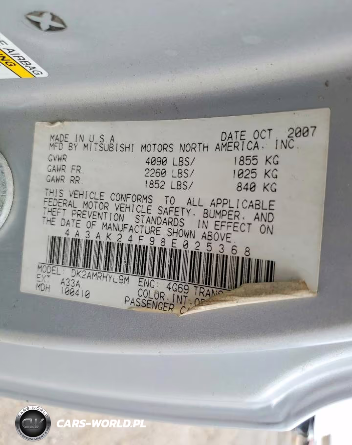 2008 Mitsubishi Eclipse Gs VIN:4A3AK24F98E025368 - 12