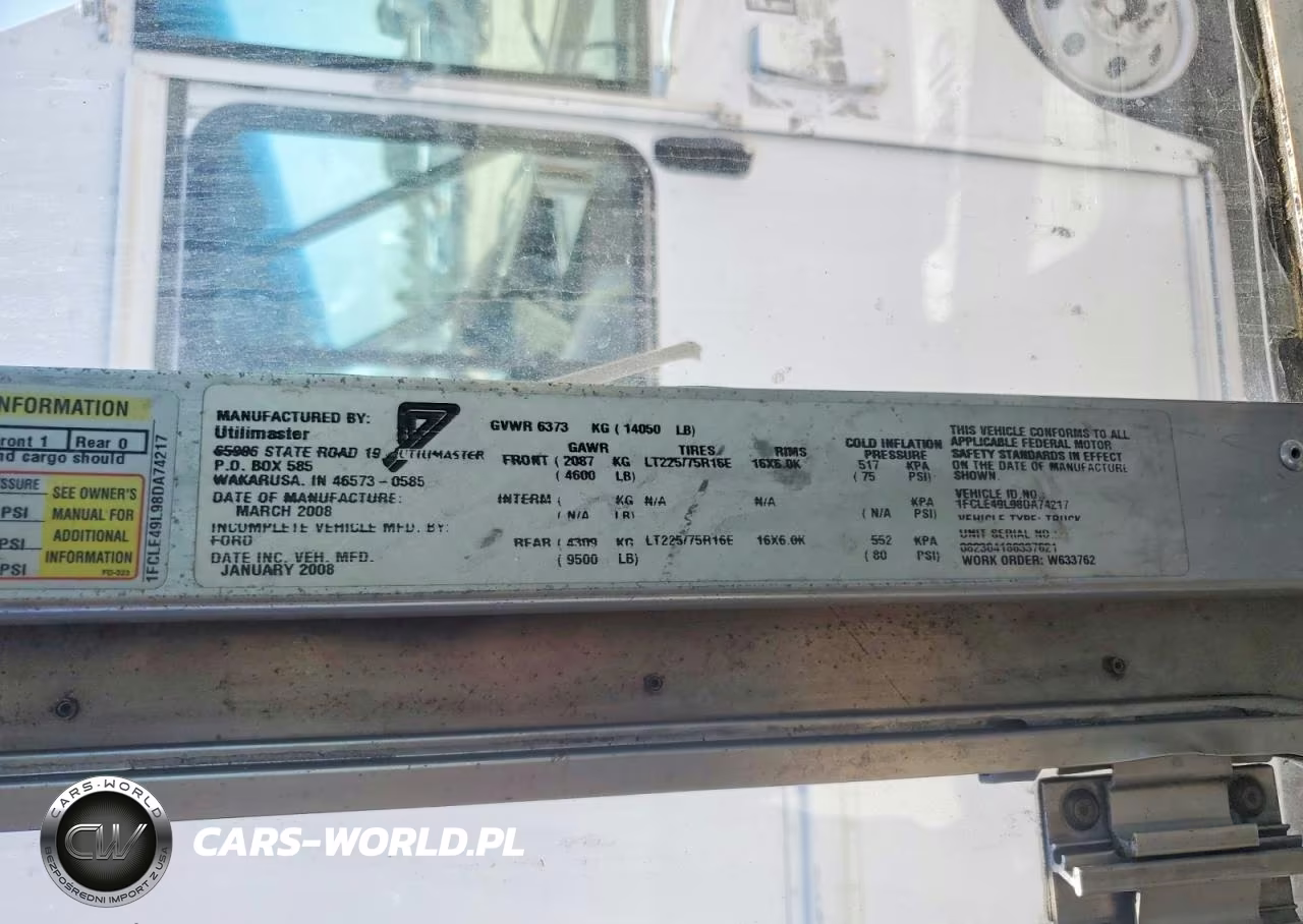 2008 Ford Econoline E450 Super Duty Commercial Stripped Chassis VIN:1FCLE49L98DA74217 - 13