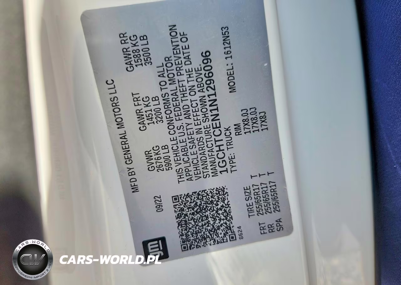 2022 Chevrolet Colorado Lt VIN:1GCHTCEN1N1296096 - 12