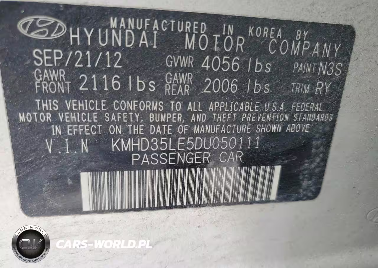 2013 Hyundai Elantra Gt VIN:KMHD35LE5DU050111 - 13
