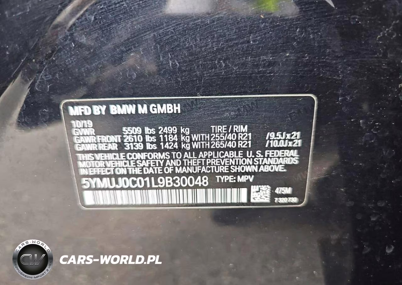 2020 BMW X4 M Competition VIN:5YMUJ0C01L9B30048 - 10