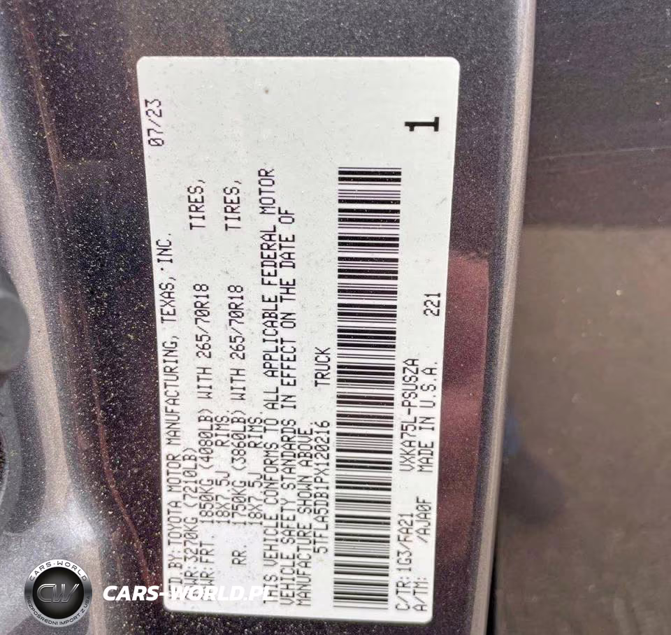 2023 Toyota Tundra Sr5 VIN:5TFLA5DB1PX120216 - 10