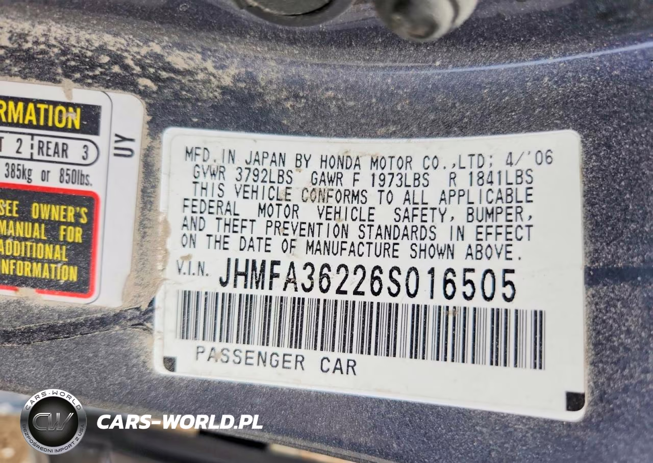 2006 Honda Civic Hybrid VIN:JHMFA36226S016505 - 14
