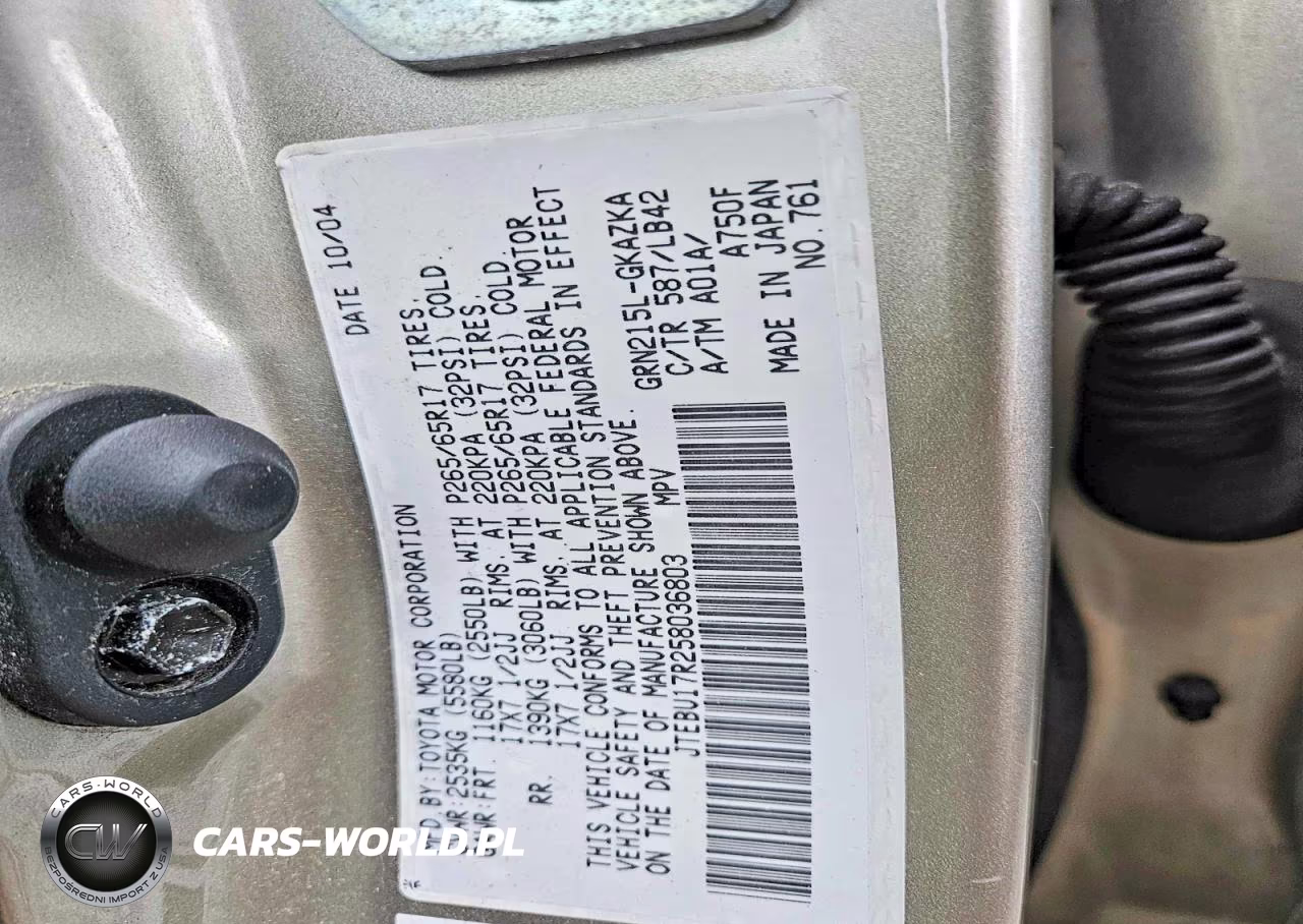 2005 Toyota 4Runner Limited VIN:JTEBU17R258036803 - 10
