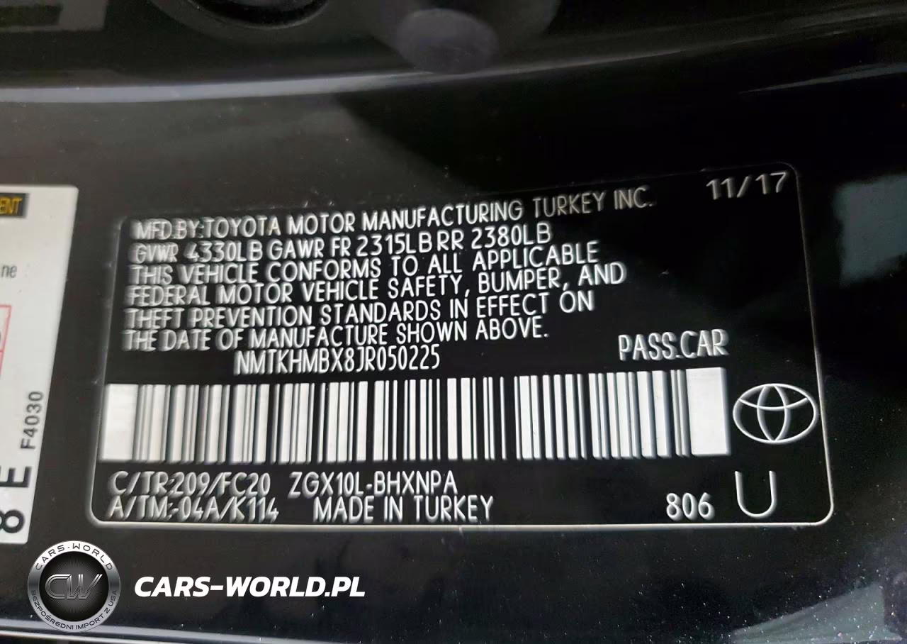 2018 Toyota C-Hr Xle Premium VIN:NMTKHMBX8JR050225 - 12