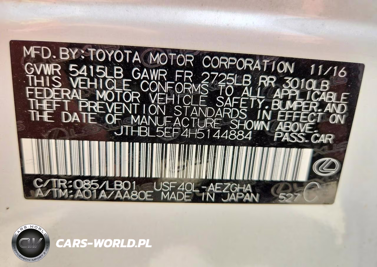 2017 Lexus Ls 460 VIN:JTHBL5EF4H5144884 - 12