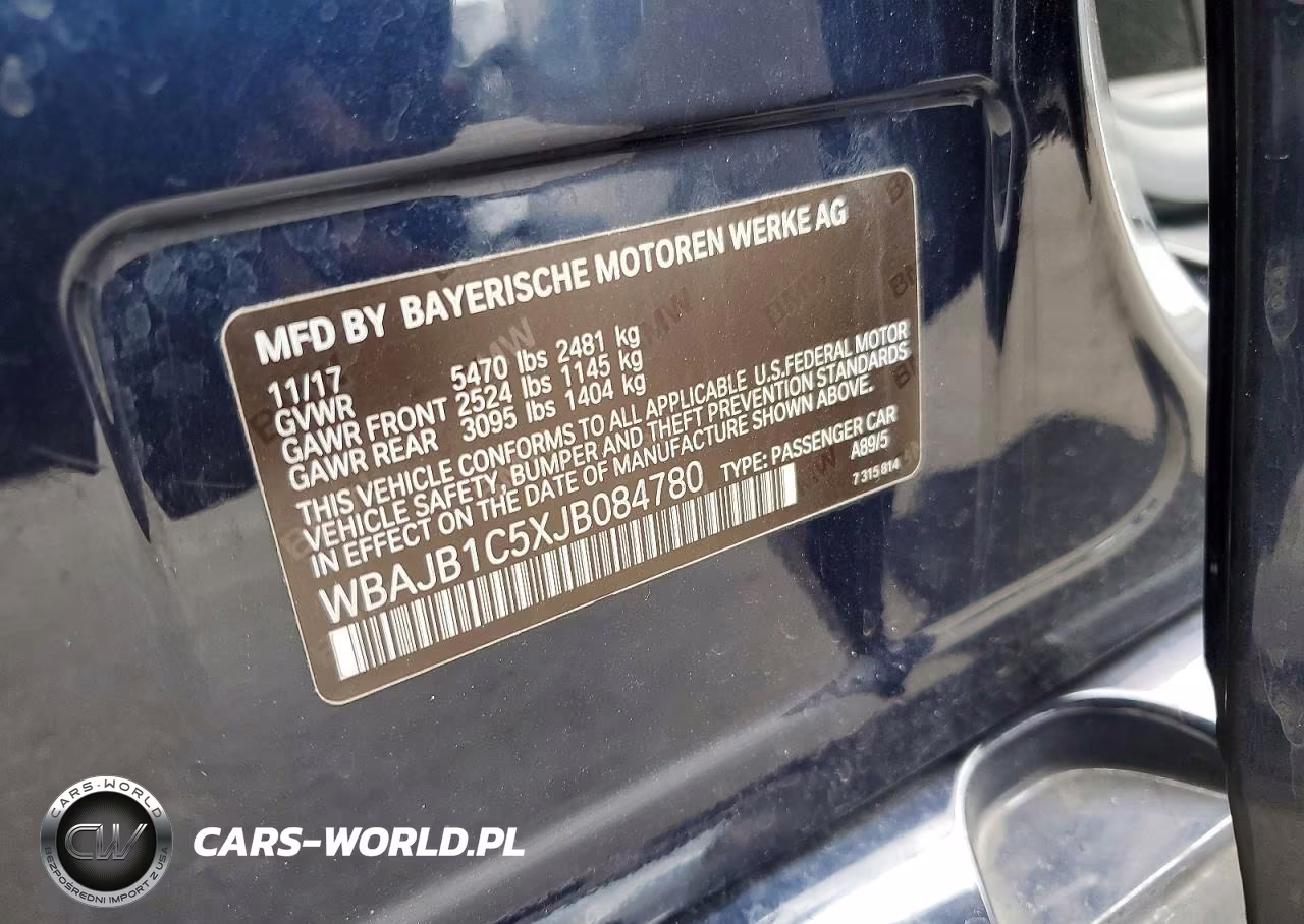 2018 BMW 530Xe VIN:WBAJB1C5XJB084780 - 12
