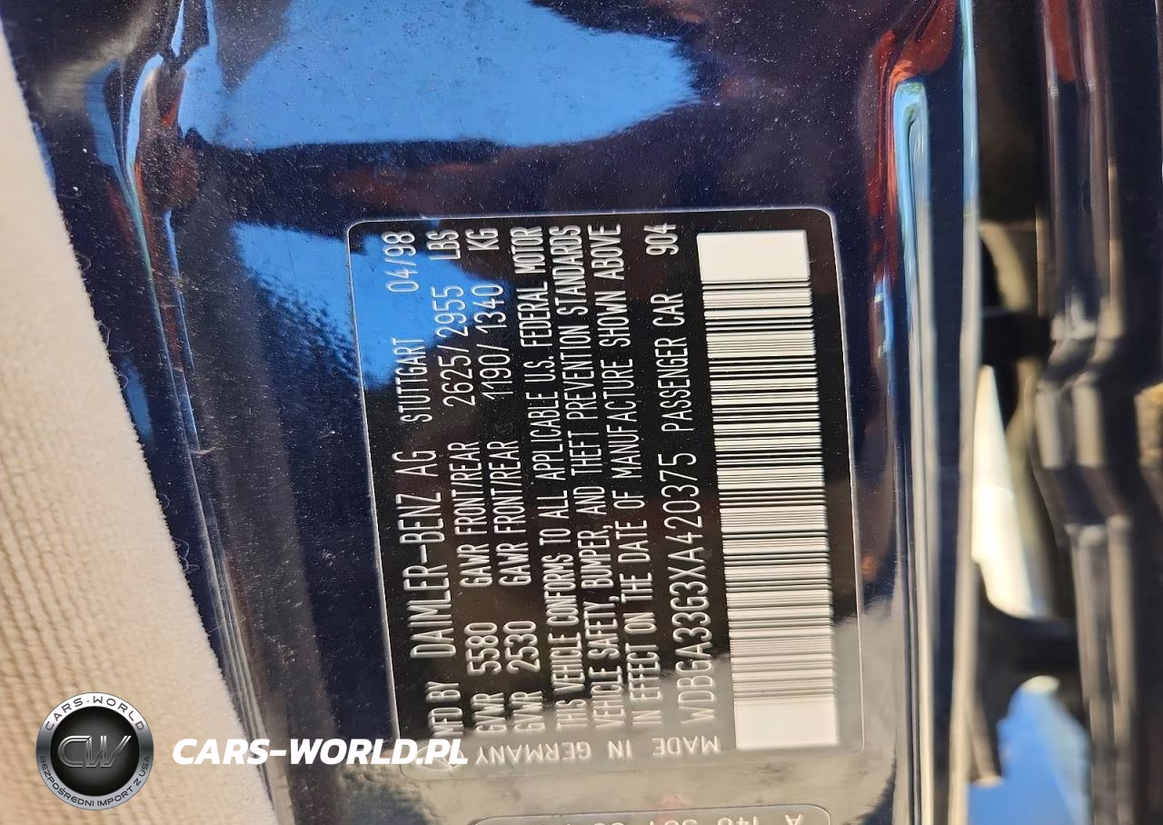 1999 Mercedes-Benz S 320 VIN:WDBGA33G3XA420375 - 12