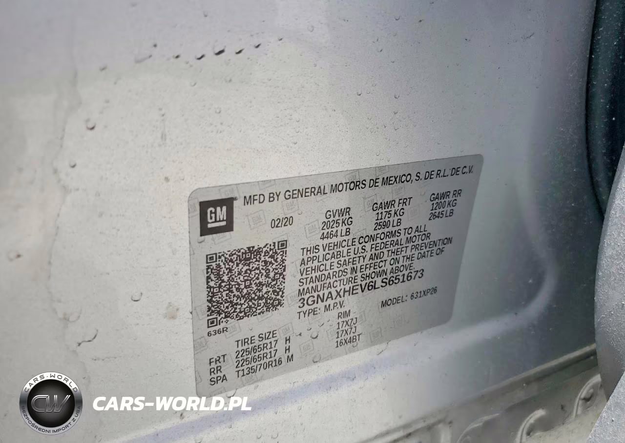 2020 Chevrolet Equinox Ls VIN:3GNAXHEV6LS651673 - 14