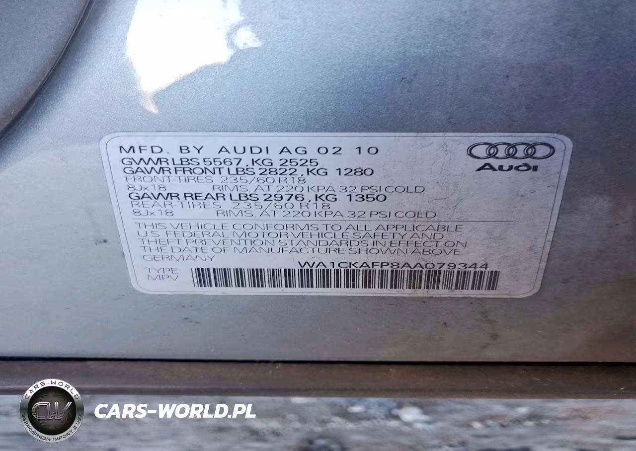 2010 Audi Q5 Premium VIN:WA1CKAFP8AA079344 - 12