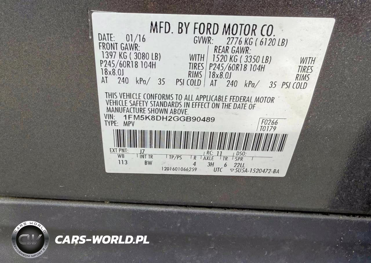 2016 Ford Explorer Xlt VIN:1FM5K8DH2GGB90489 - 10