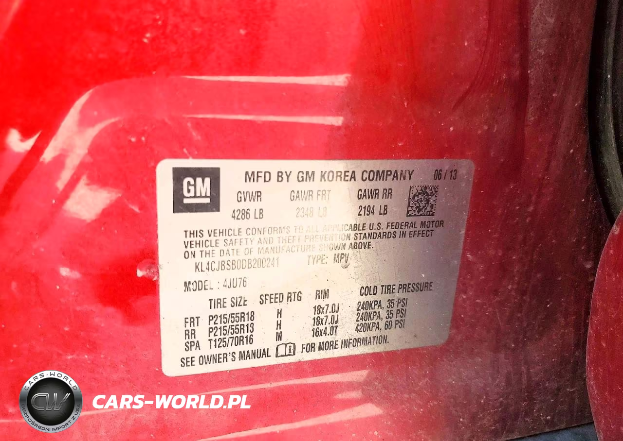 2013 Buick Encore Convenience VIN:KL4CJBSB0DB200241 - 13