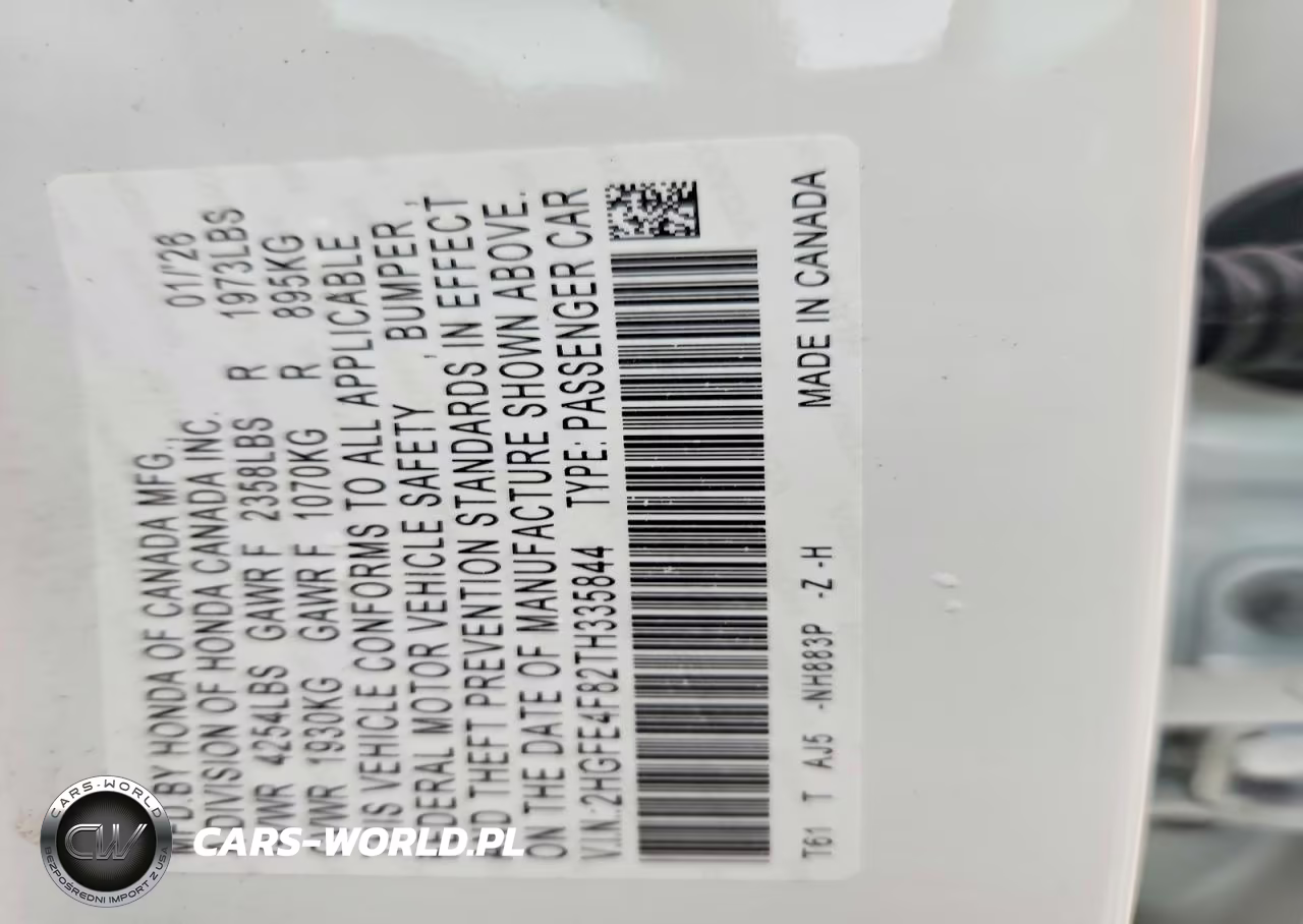 2026 Honda Civic Sport VIN:2HGFE4F82TH335844 - 12
