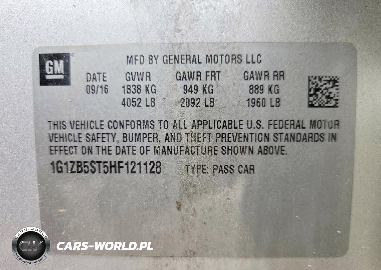 2017 Chevrolet Malibu Ls VIN:1G1ZB5ST5HF121128 - 12