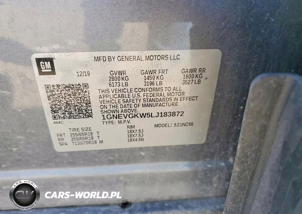 2020 Chevrolet Traverse Lt VIN:1GNEVGKW5LJ183872 - 13
