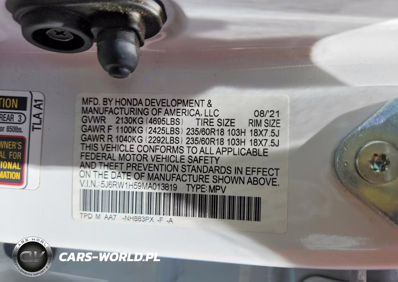 2021 Honda Cr-V Ex VIN:5J6RW1H59MA013819 - 12
