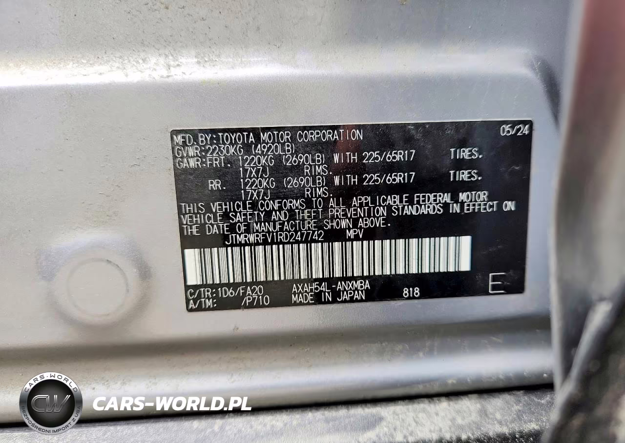 2024 Toyota Rav4 Hybrid Xle VIN:JTMRWRFV1RD247742 - 13