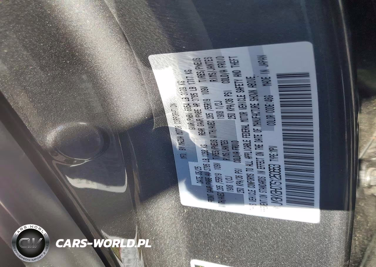2025 Mazda Cx-90 Preferred VIN:JM3KKBHD7S1250653 - 12
