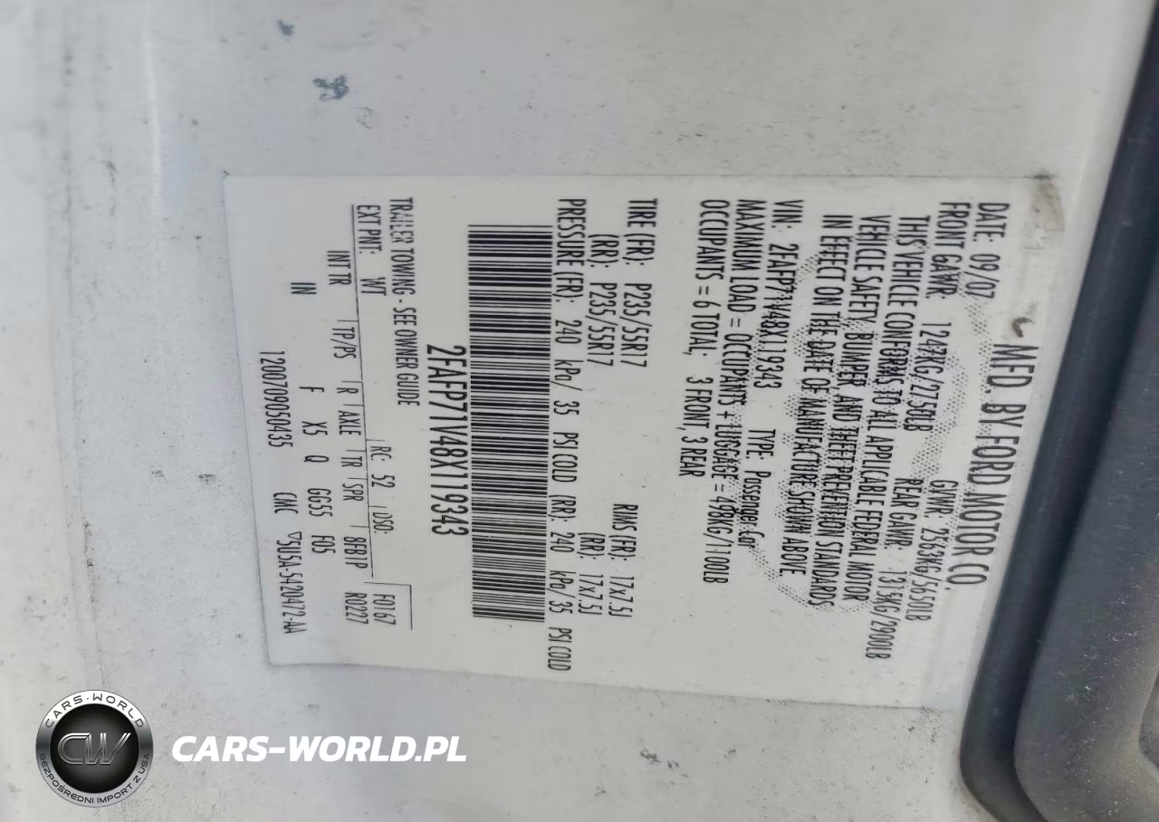 2008 Ford Crown Victor VIN:2FAFP71V48X119343 - 12