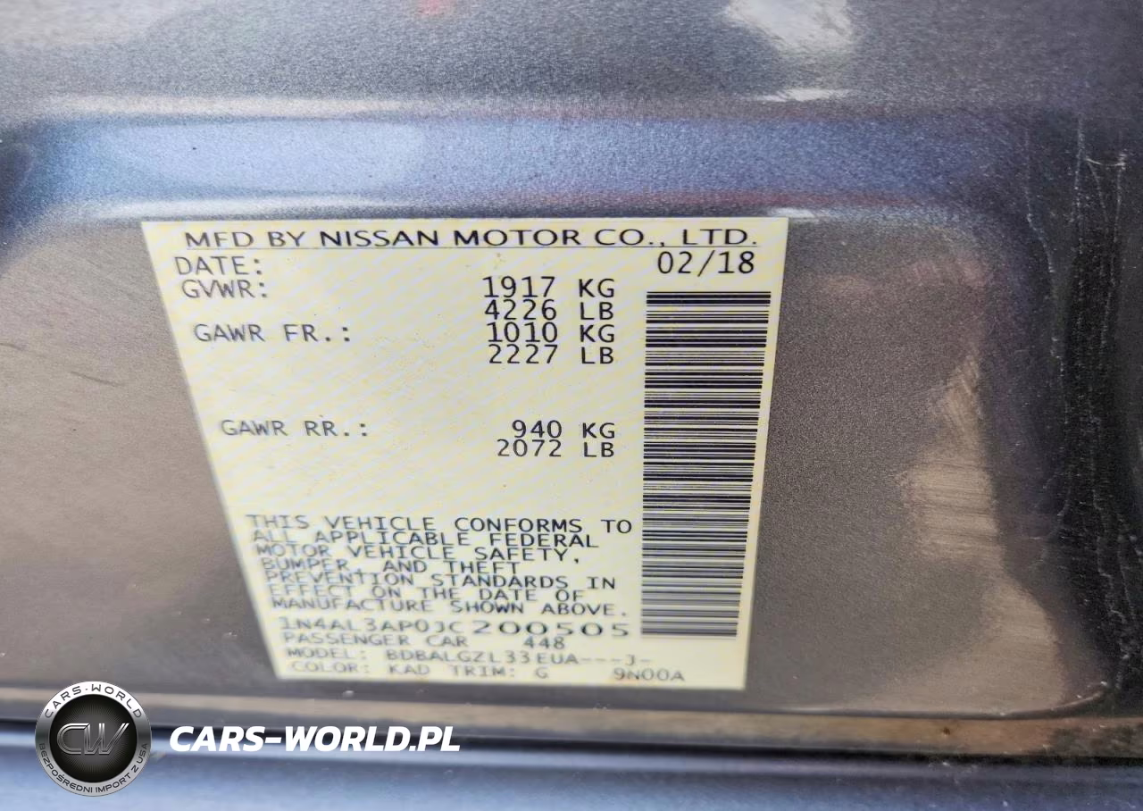 2018 Nissan Altima 2.5 S VIN:1N4AL3AP0JC200505 - 12