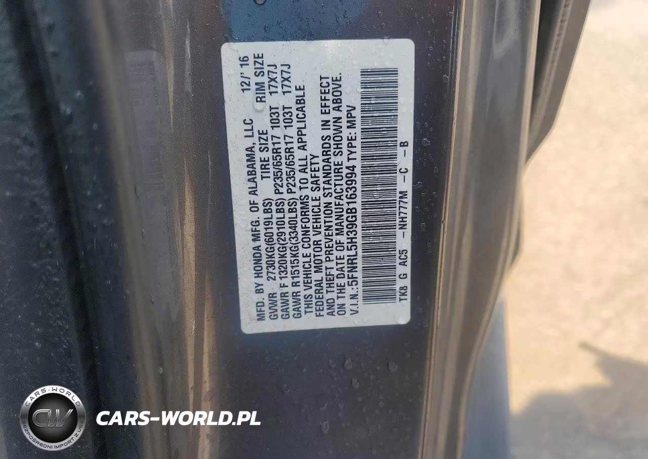 2016 Honda Odyssey Se VIN:5FNRL5H39GB163994 - 13