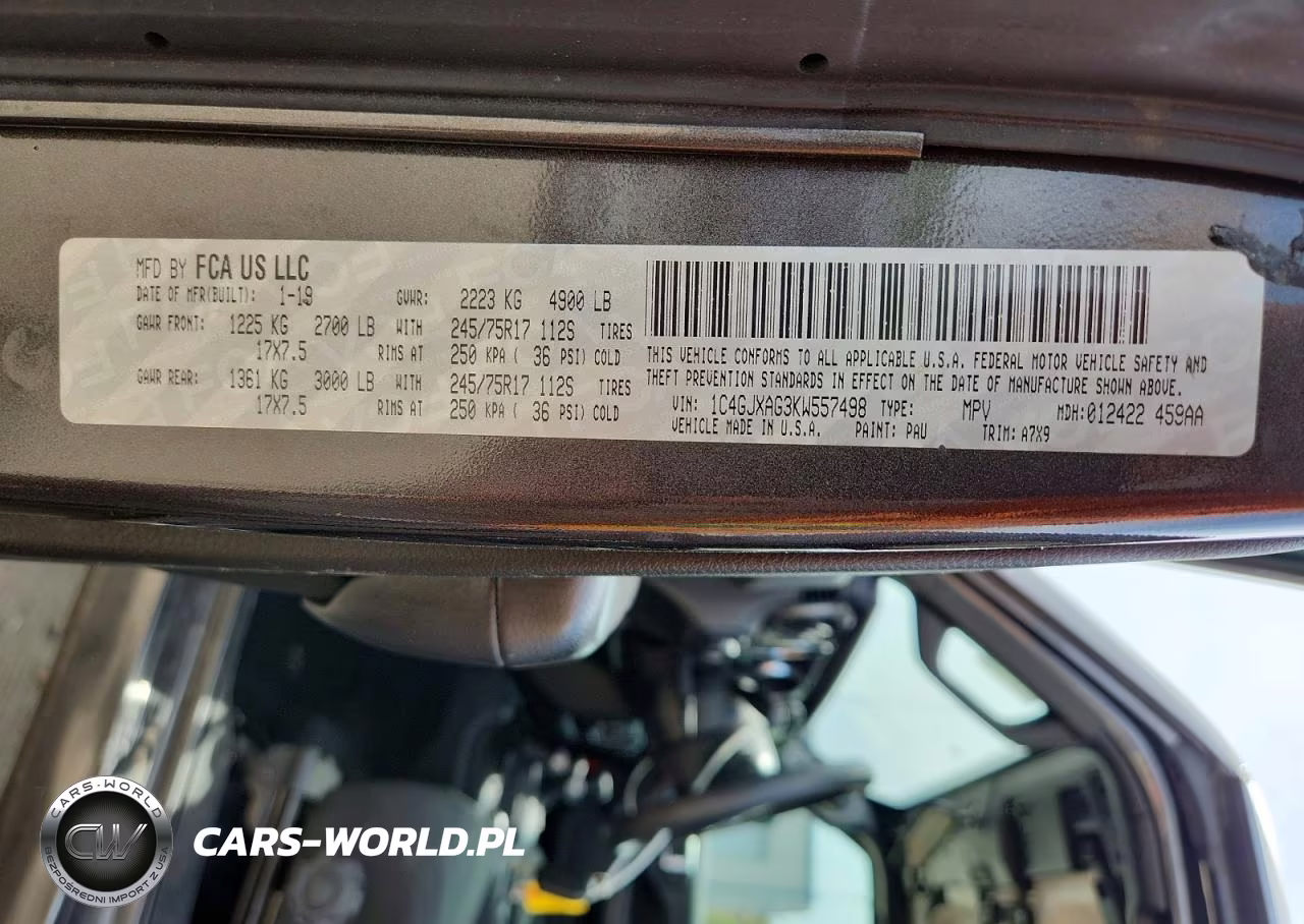 2019 Jeep Wrangler Sport VIN:1C4GJXAG3KW557498 - 13